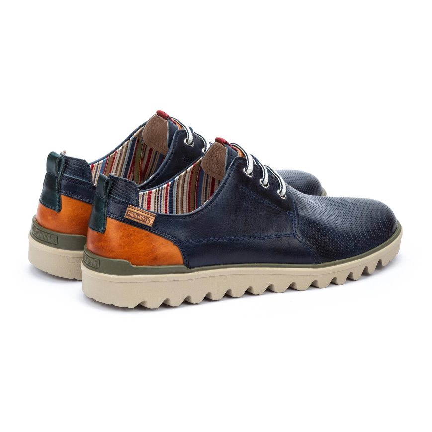 Men's Pikolinos TABERNAS Lace Up Shoes Blue | NZ C90852Q